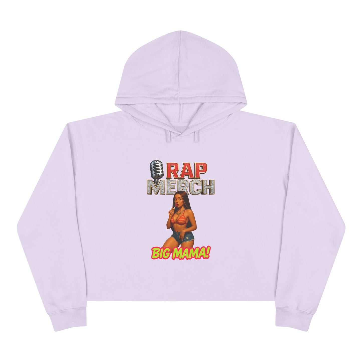 Rap Merch Crop Hoodie, Big Mama Hoodie, Music Lover Gift, Funny Hoodie for Her, Streetwear Crop Top, Casual Cozy Outfit
