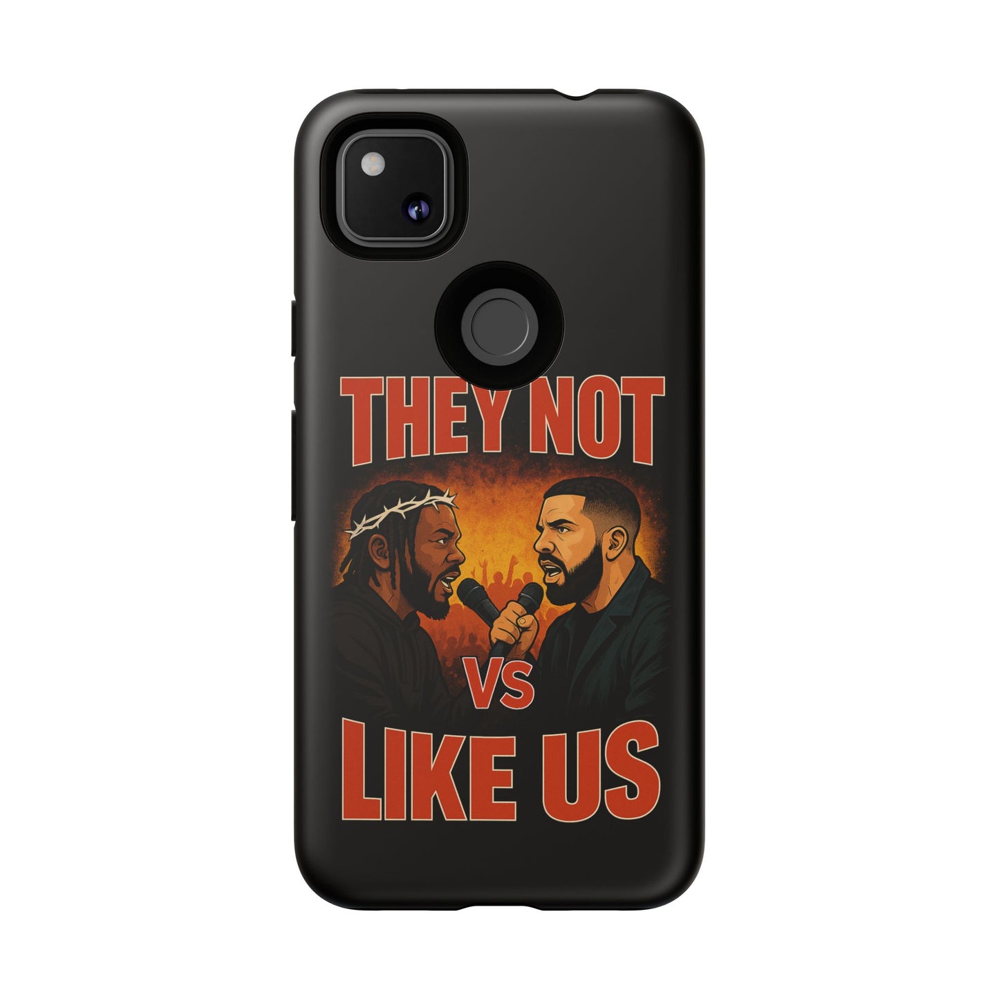 "Tough phone case, durable iPhone cover with funny design, perfect gift for Drake fans.