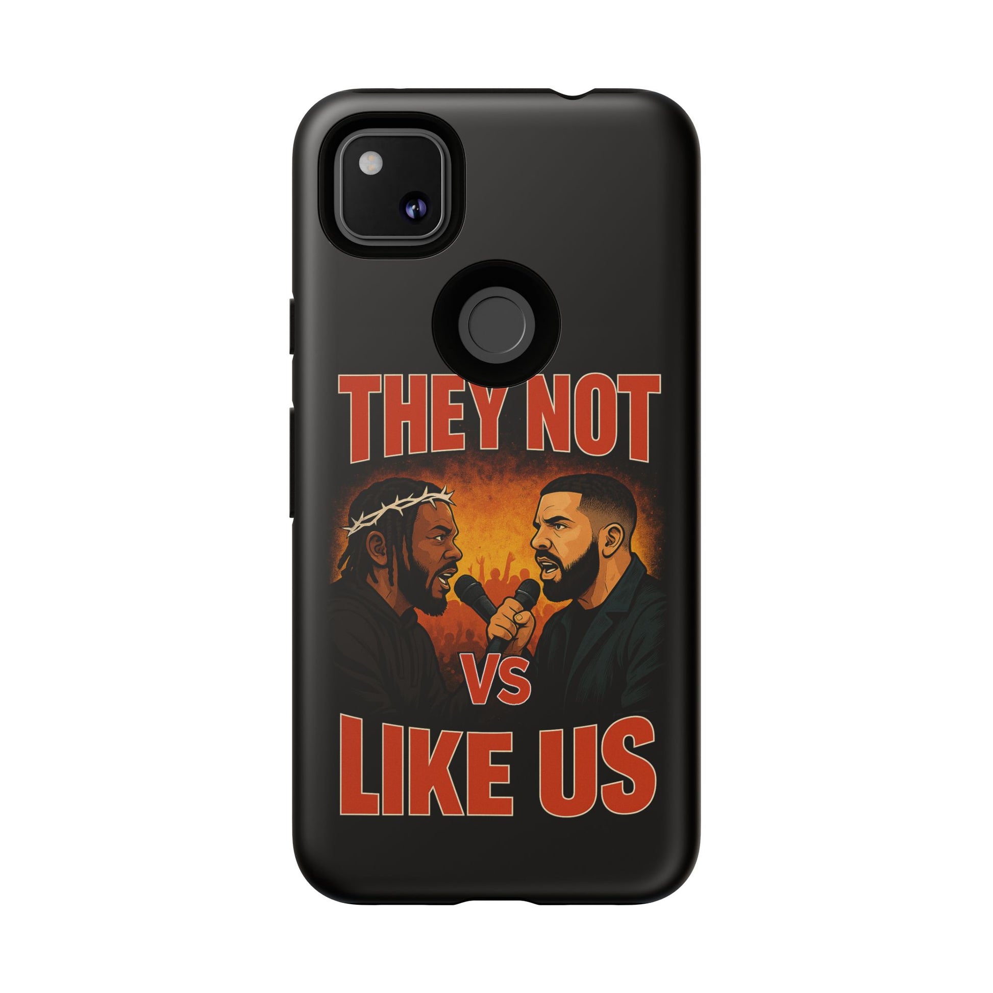 "Tough phone case, durable iPhone cover with funny design, perfect gift for Drake fans.