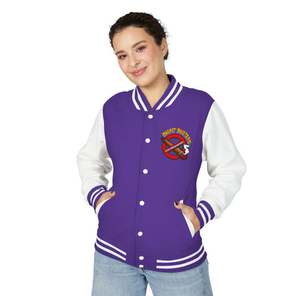 Trendy heavyweight varsity jacket for everyday streetwear Casual varsity jacket featuring unique air freshener design