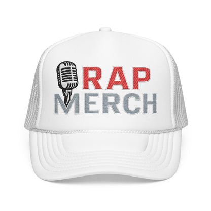 Embroidered Foam Trucker Hat | Retro Rap Merch Cap, Casual Outdoor Gear, Gift for Music Lovers, Streetwear Accessory