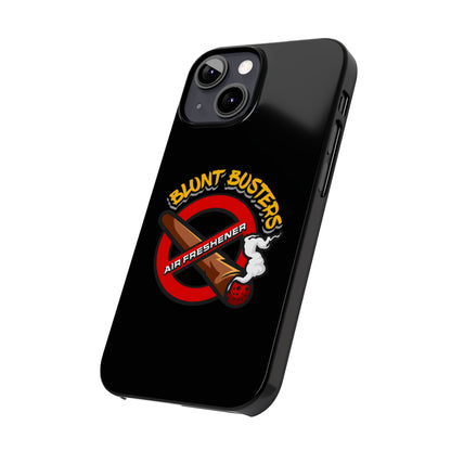 "Slim phone case with Blunt Busters design, trendy protective accessory and fun gift.