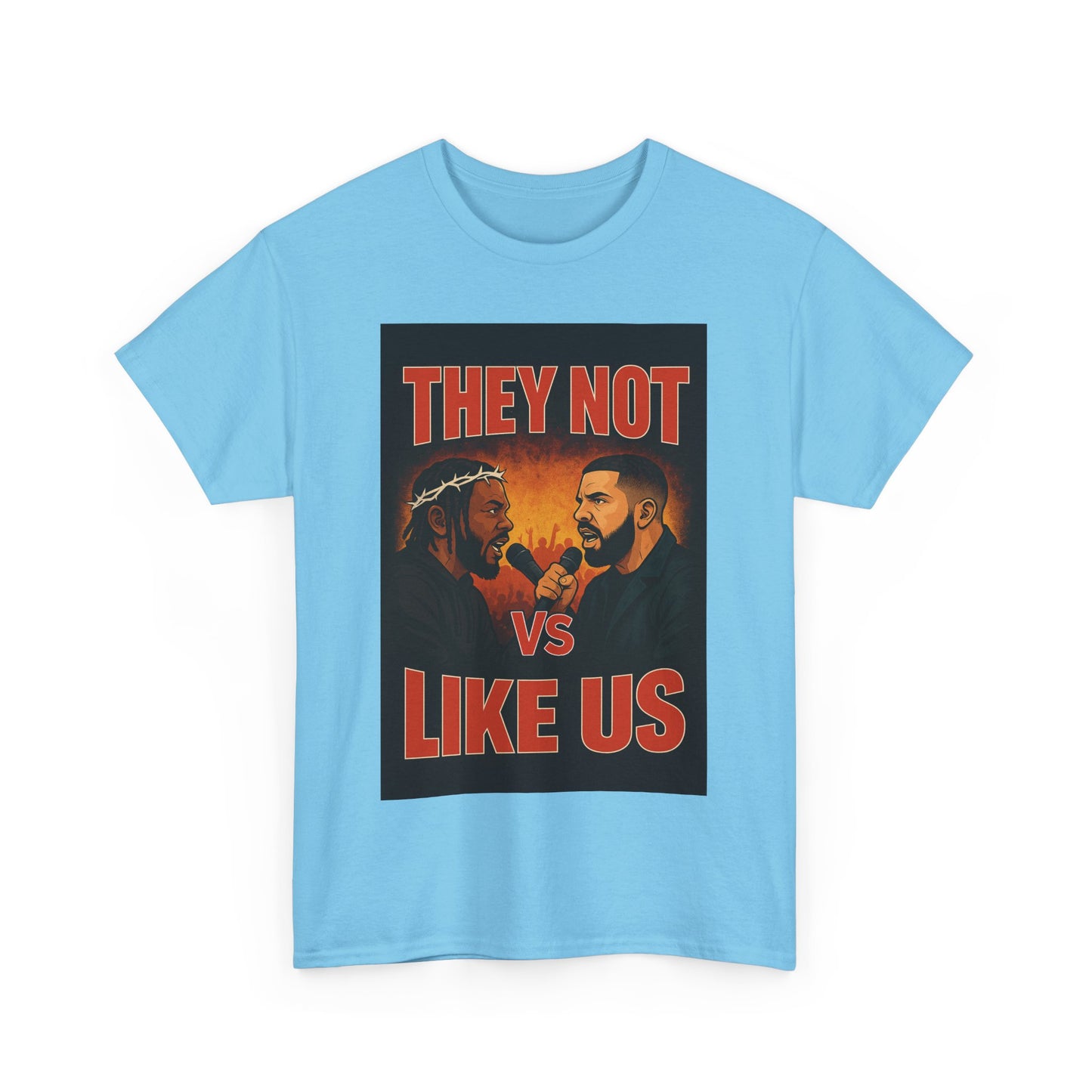 Unisex Graphic Tee - They Not Vs Like Us, Funny T-Shirt, Hip Hop Style, Gift for Music Lovers, Casual Wear, Streetwear