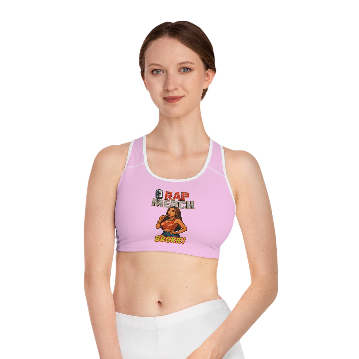 Stylish Pink Sports Bra for Fitness Enthusiasts, Workout Apparel, Activewear, Gym Clothing, Gift for Her