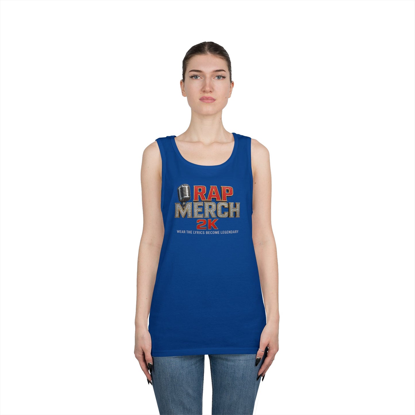 Rap Merch Unisex Heavy Cotton Tank Top | Comfortable Music Apparel, Gift for Rap Fans, Casual Wear, Summer Top, Concert Outfit
