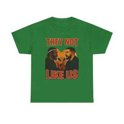 Unisex Graphic Tee - They Not Vs Like Us, Funny T-Shirt, Hip Hop Style, Gift for Music Lovers, Casual Wear, Streetwear