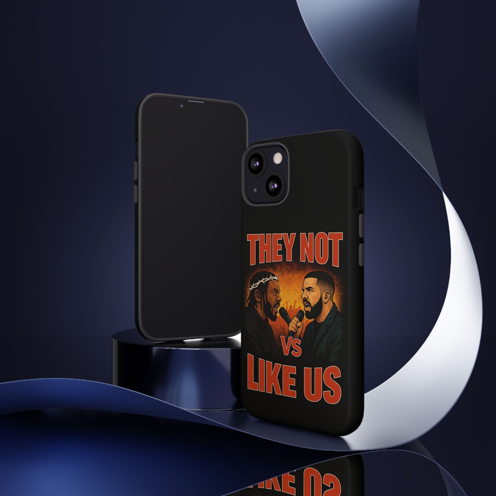 "Tough phone case, durable iPhone cover with funny design, perfect gift for Drake fans.