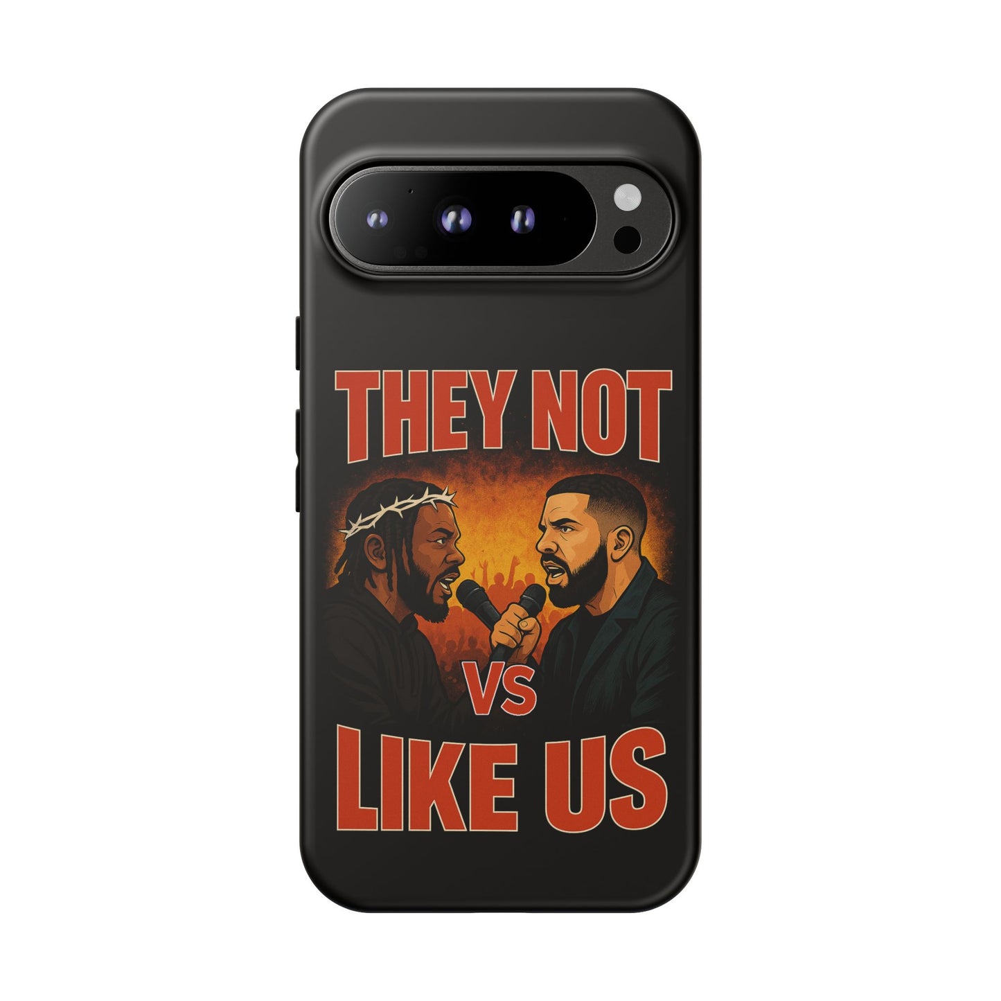 "Tough phone case, durable iPhone cover with funny design, perfect gift for Drake fans.