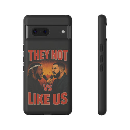 "Tough phone case, durable iPhone cover with funny design, perfect gift for Drake fans.