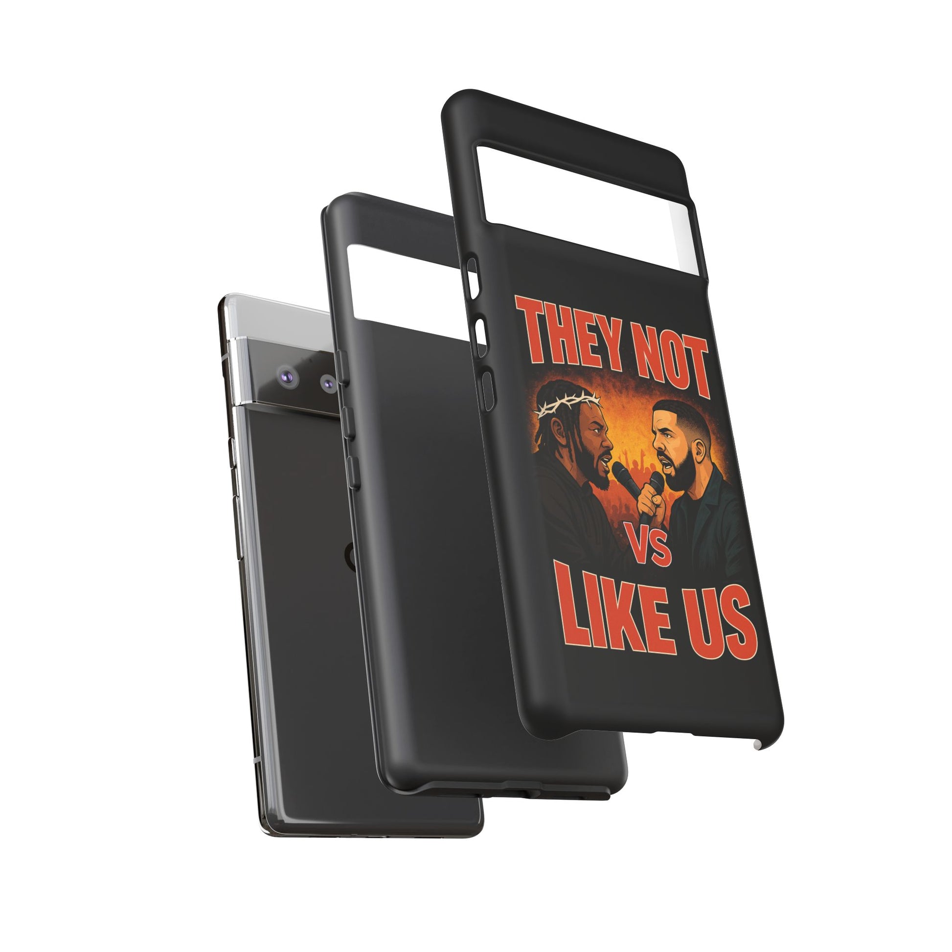 "Tough phone case, durable iPhone cover with funny design, perfect gift for Drake fans.