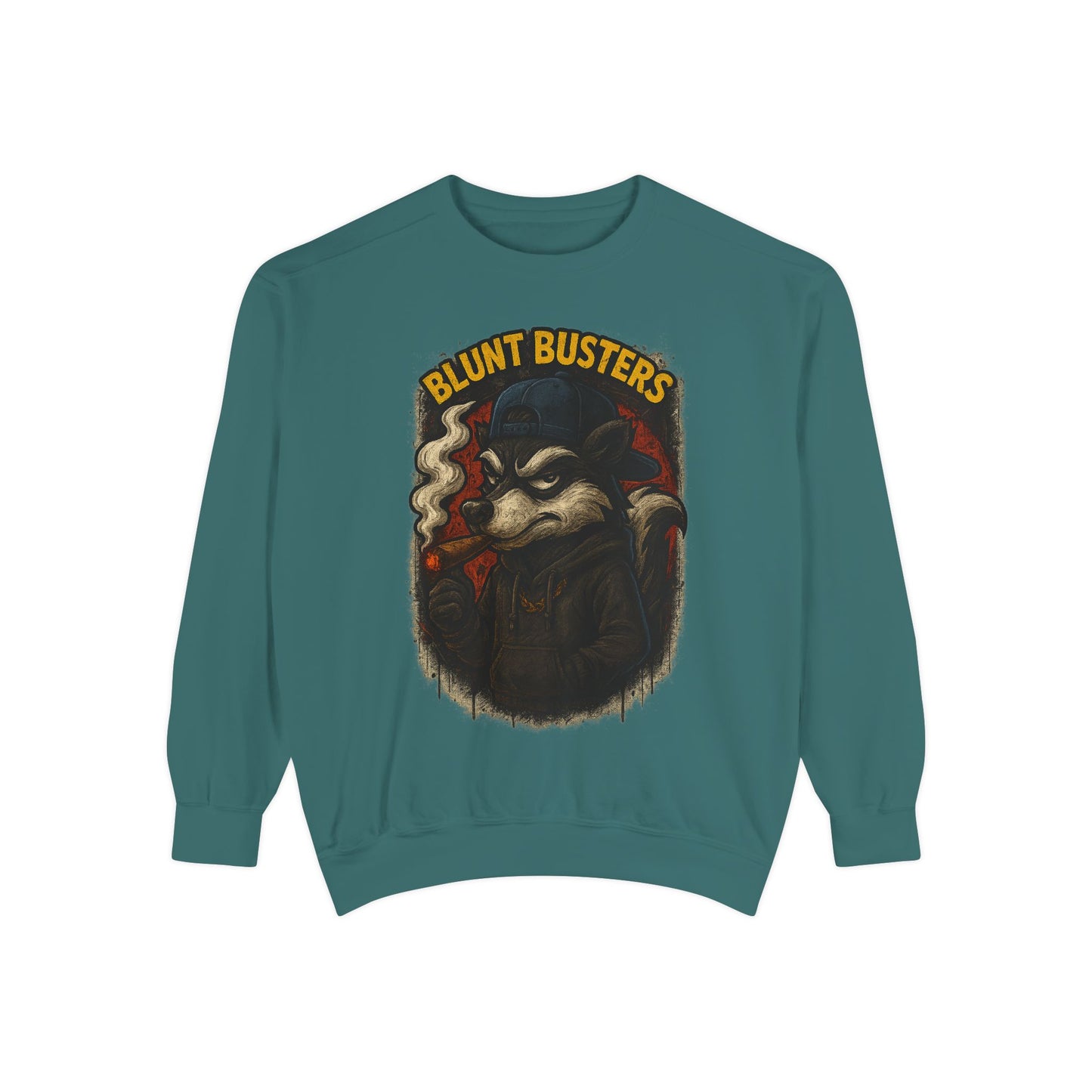 Blunt Busters Unisex Garment-Dyed Sweatshirt - Cozy, Unique Graphic Sweatshirt for Casual Style, Perfect for Gifts, Streetwear, Fall [...]