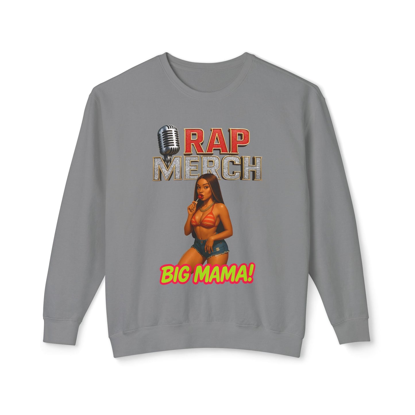 Rap Merch Unisex Lightweight Crewneck Sweatshirt - Big Mama! Perfect for Streetwear Lovers, Music Fans, Gift for Hip Hop Enthusiasts, [...]