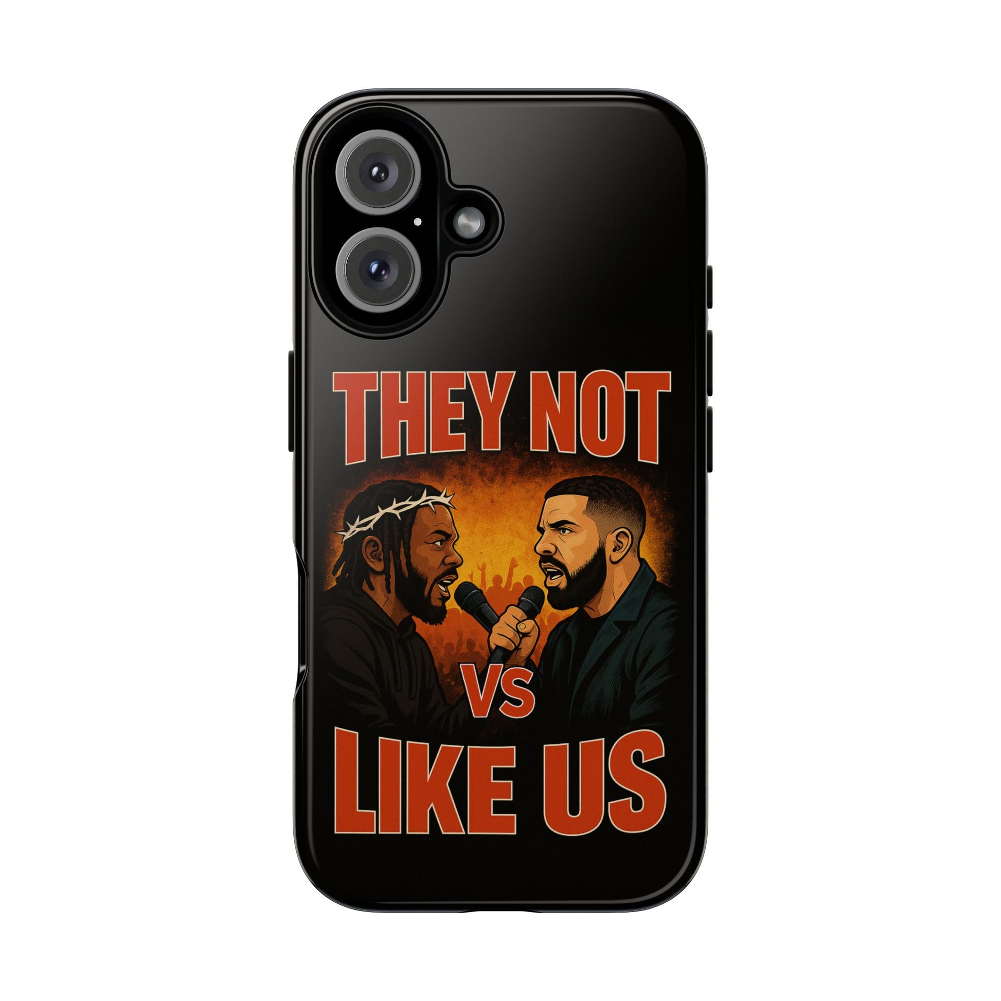 "Tough phone case, durable iPhone cover with funny design, perfect gift for Drake fans.