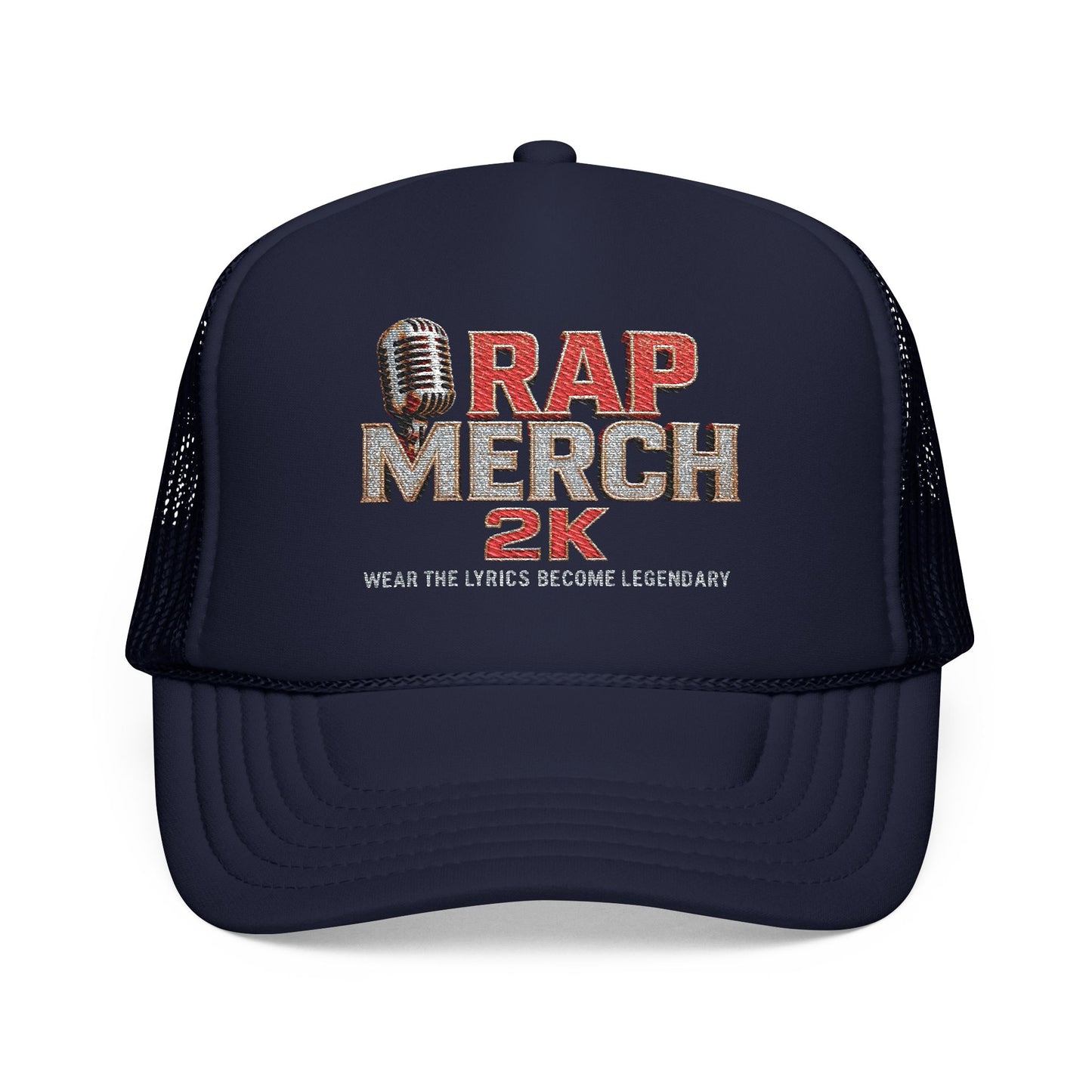 Rap Merch 2K Foam Trucker Hat | Embroidered Snapback Cap, Music Lover Gift, Hip-Hop Fashion, Street Style Accessory, Unique Headwear