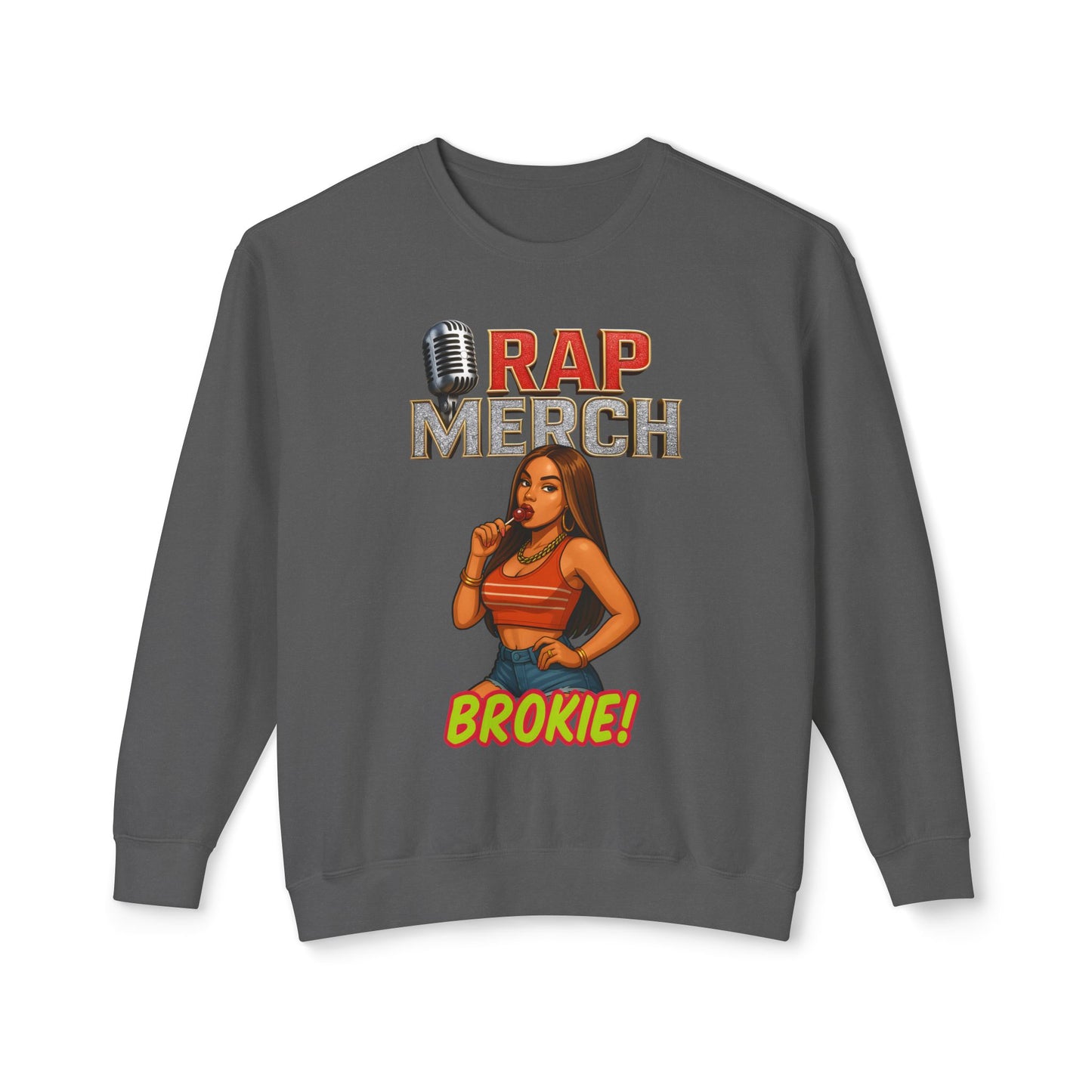 Rap Merch Unisex Crewneck Sweatshirt - Cool Hip-Hop Style, Perfect Gift for Music Lovers, Casual Streetwear, Birthday and Concert Attire