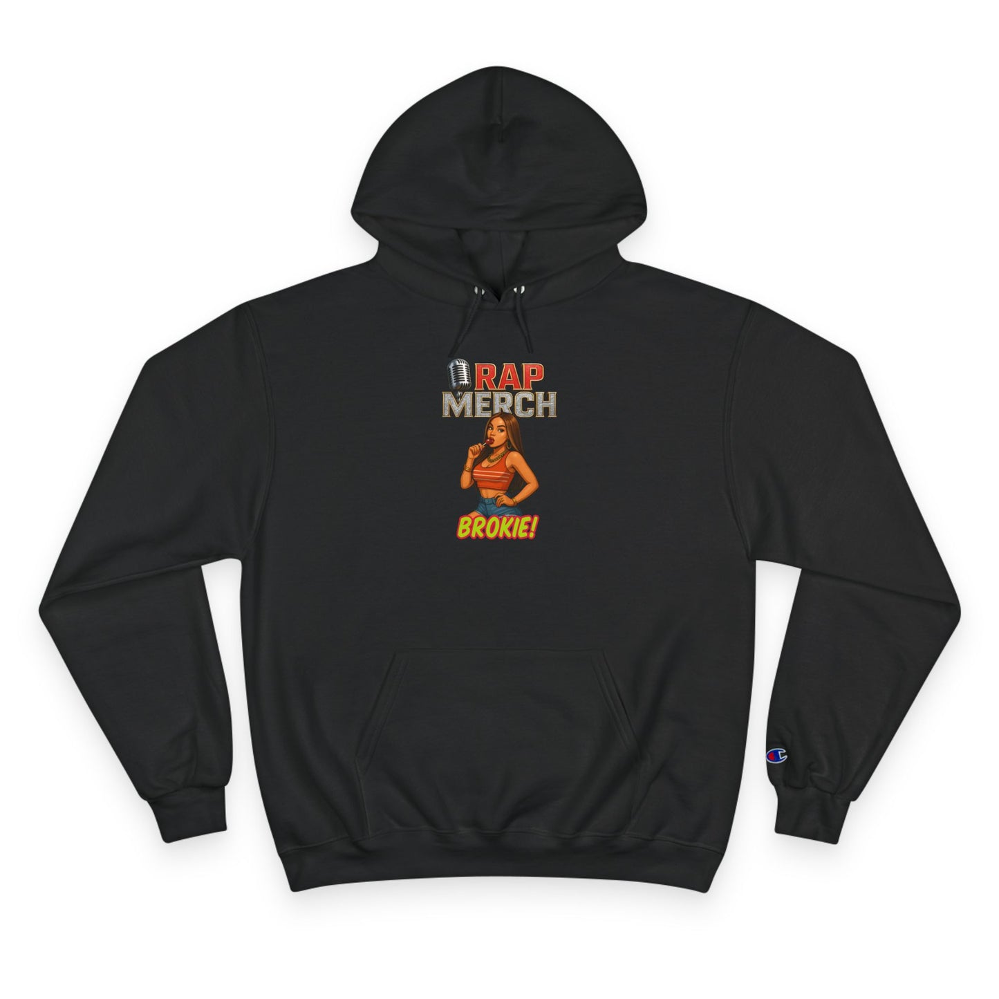 Rap Merch Champion Hoodie - Hip Hop Apparel, Cozy Streetwear, Music Lover Gift, Casual Style, Trendy Outfit