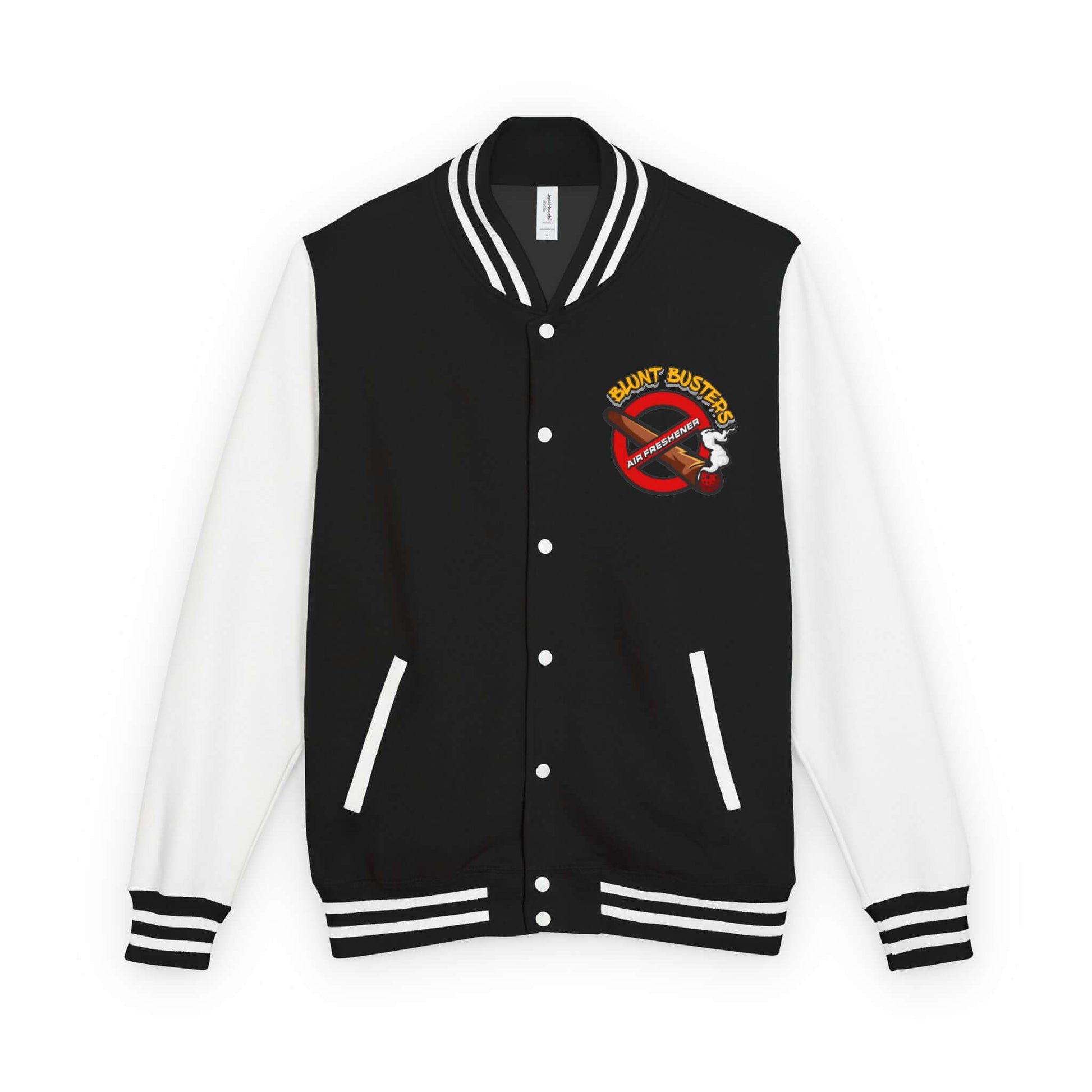 Trendy heavyweight varsity jacket for everyday streetwear Casual varsity jacket featuring unique air freshener design