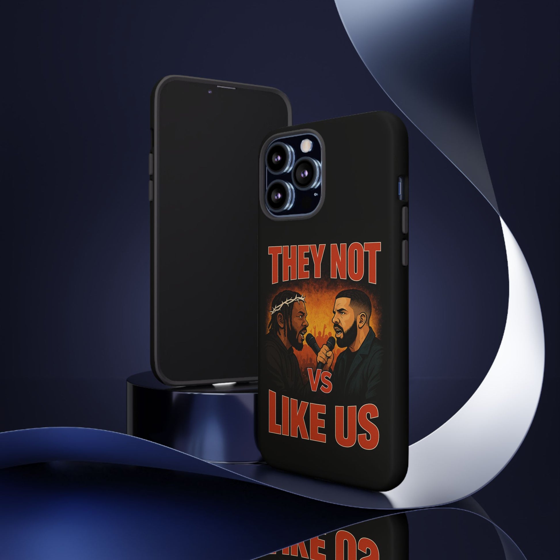 "Tough phone case, durable iPhone cover with funny design, perfect gift for Drake fans.