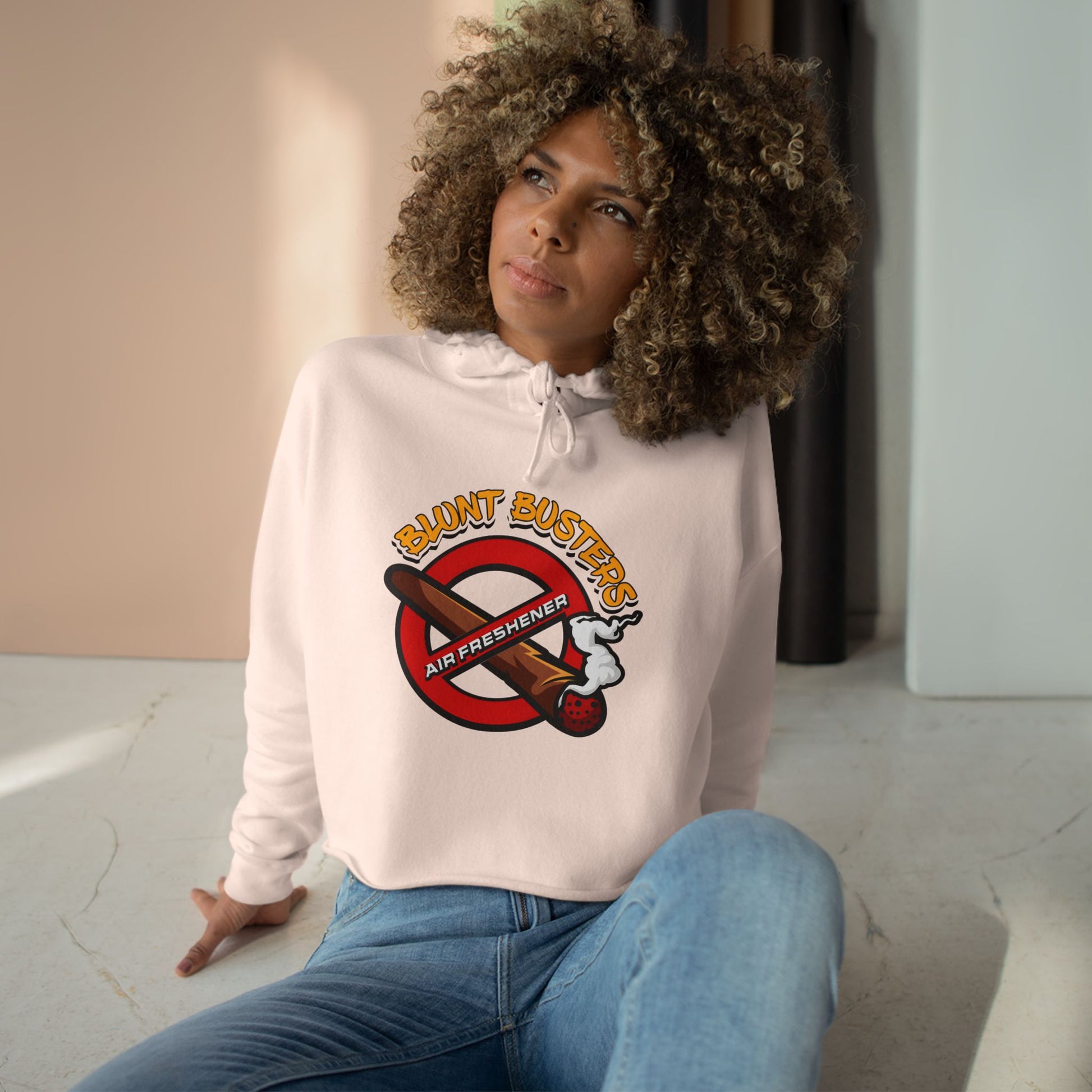Women’s cropped Ghostbusters hoodie perfect for Halloween