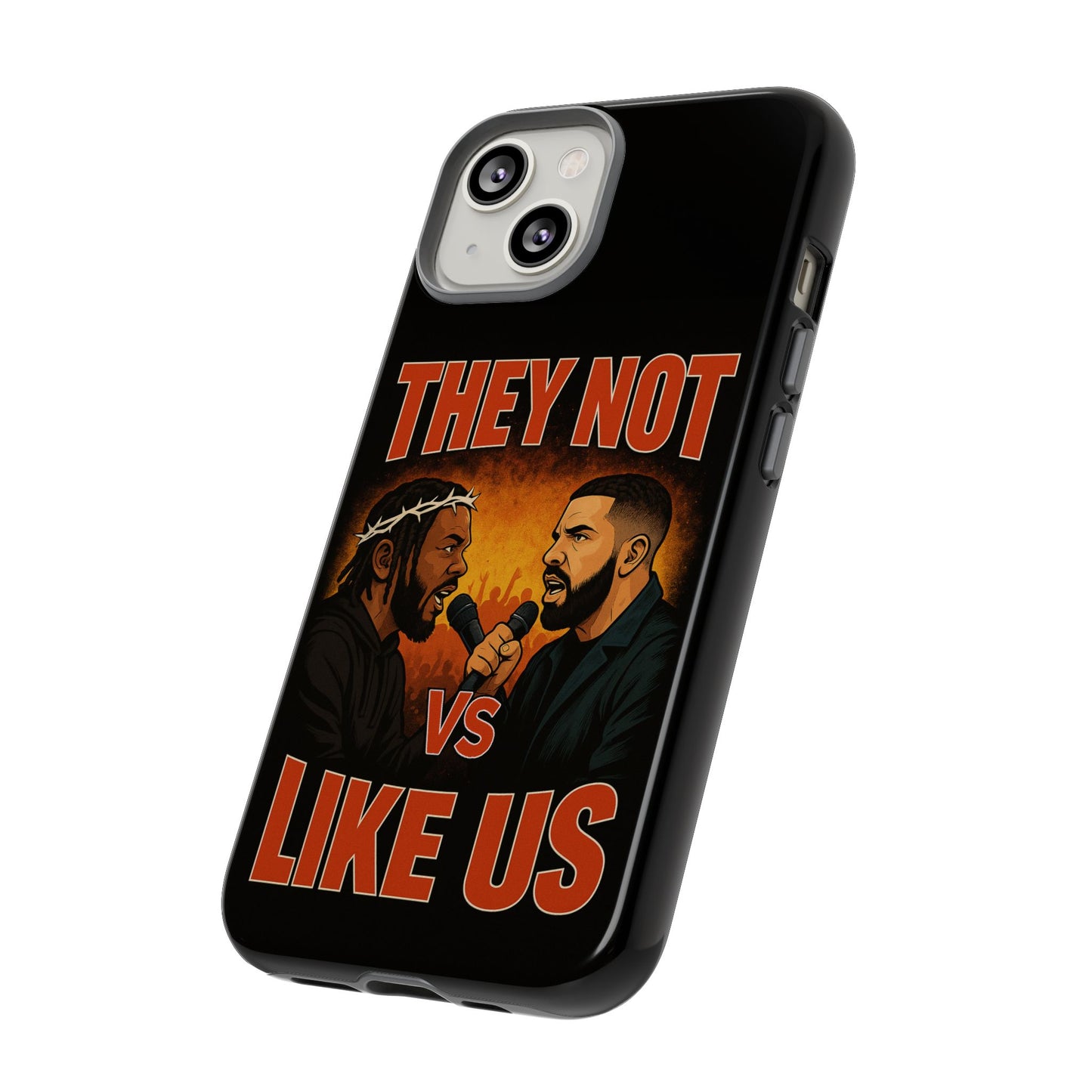 "Tough phone case, durable iPhone cover with funny design, perfect gift for Drake fans.