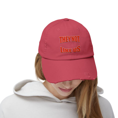 “Unisex Distressed Cap  Bold Statement Streetwear Hat