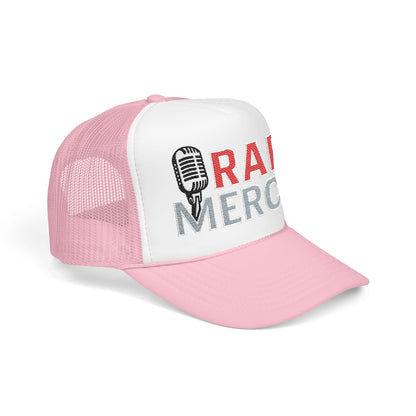 Embroidered Foam Trucker Hat | Retro Rap Merch Cap, Casual Outdoor Gear, Gift for Music Lovers, Streetwear Accessory