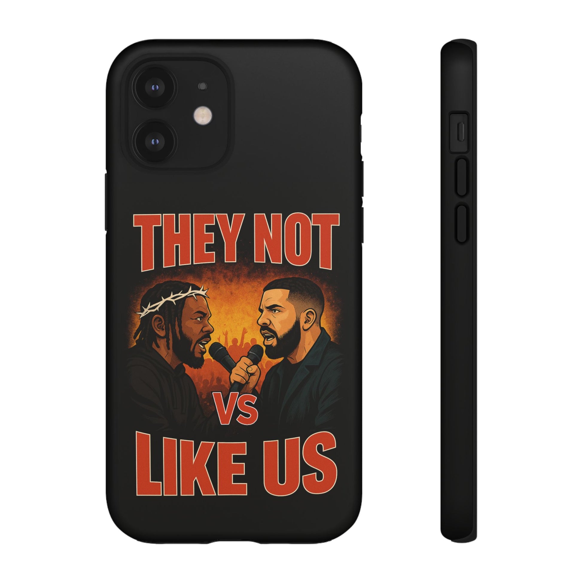 "Tough phone case, durable iPhone cover with funny design, perfect gift for Drake fans.