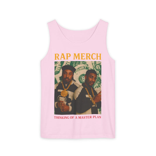 Rap Merch Garment-Dyed Tank Top - Unisex Music Apparel, Hip-Hop Fashion, Casual Summer Wear, Gift for Music Lovers, Festival Clothing