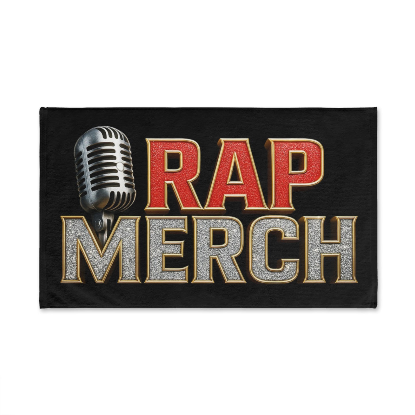 Mic Drop Rap Merch Hand Towel, Hip Hop Kitchen Towel, Music Lover Gift, Rapper Accessories, Unique Concert Memorabilia