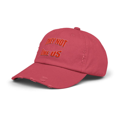 “Unisex Distressed Cap  Bold Statement Streetwear Hat