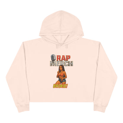 Rap Merchant Crop Hoodie, Trendy Streetwear Sweatshirt, Gift for Music Lovers, Stylish Rapper Hoodie, Casual Fashion Top