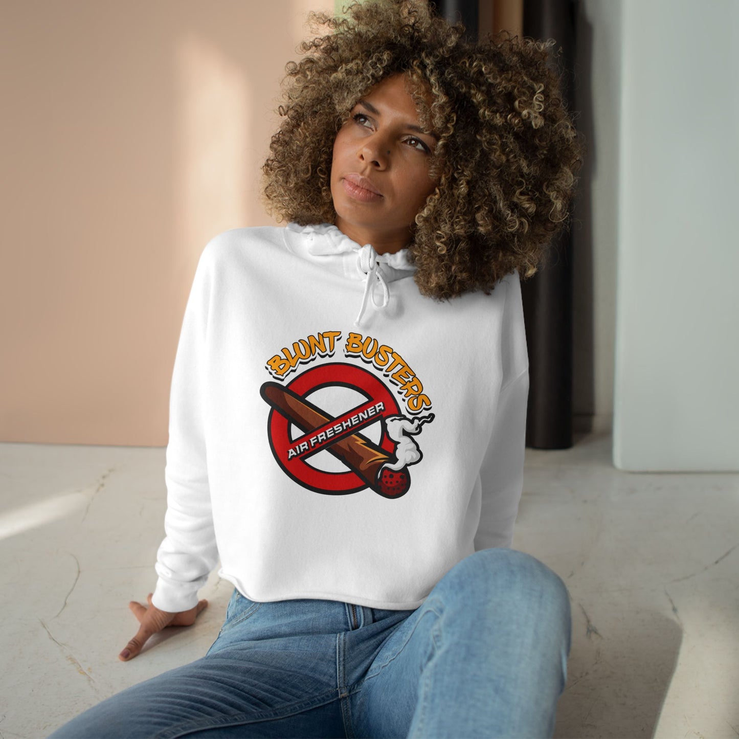 Ghostbuster Crop Hoodie - Retro Style, Perfect for Casual Wear, Halloween, & Fan Merchandise