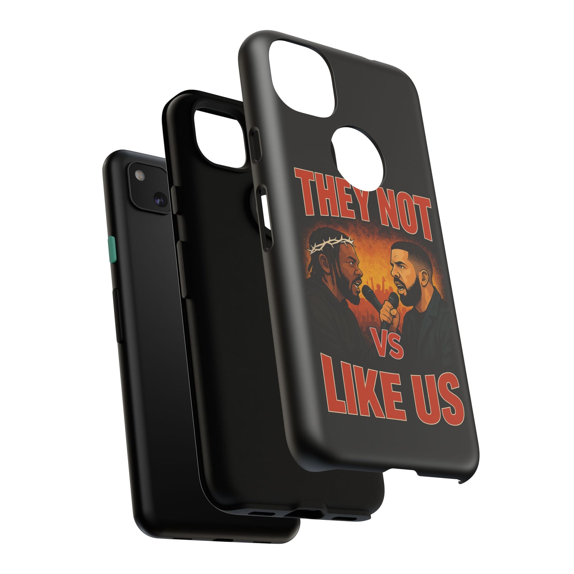 "Tough phone case, durable iPhone cover with funny design, perfect gift for Drake fans.