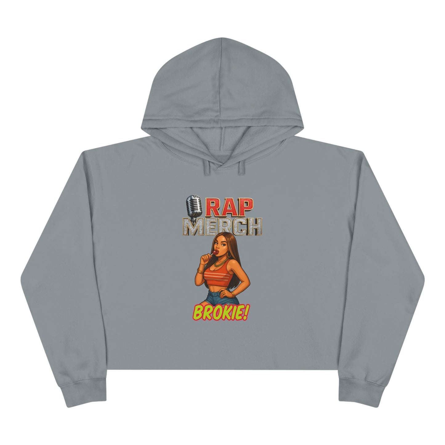 Rap-Themed Crop Hoodie, Cool Casual Hoodie, Music Lover Gift, Trendy Streetwear, Unique Graphic Sweatshirt, Everyday Comfort Wear