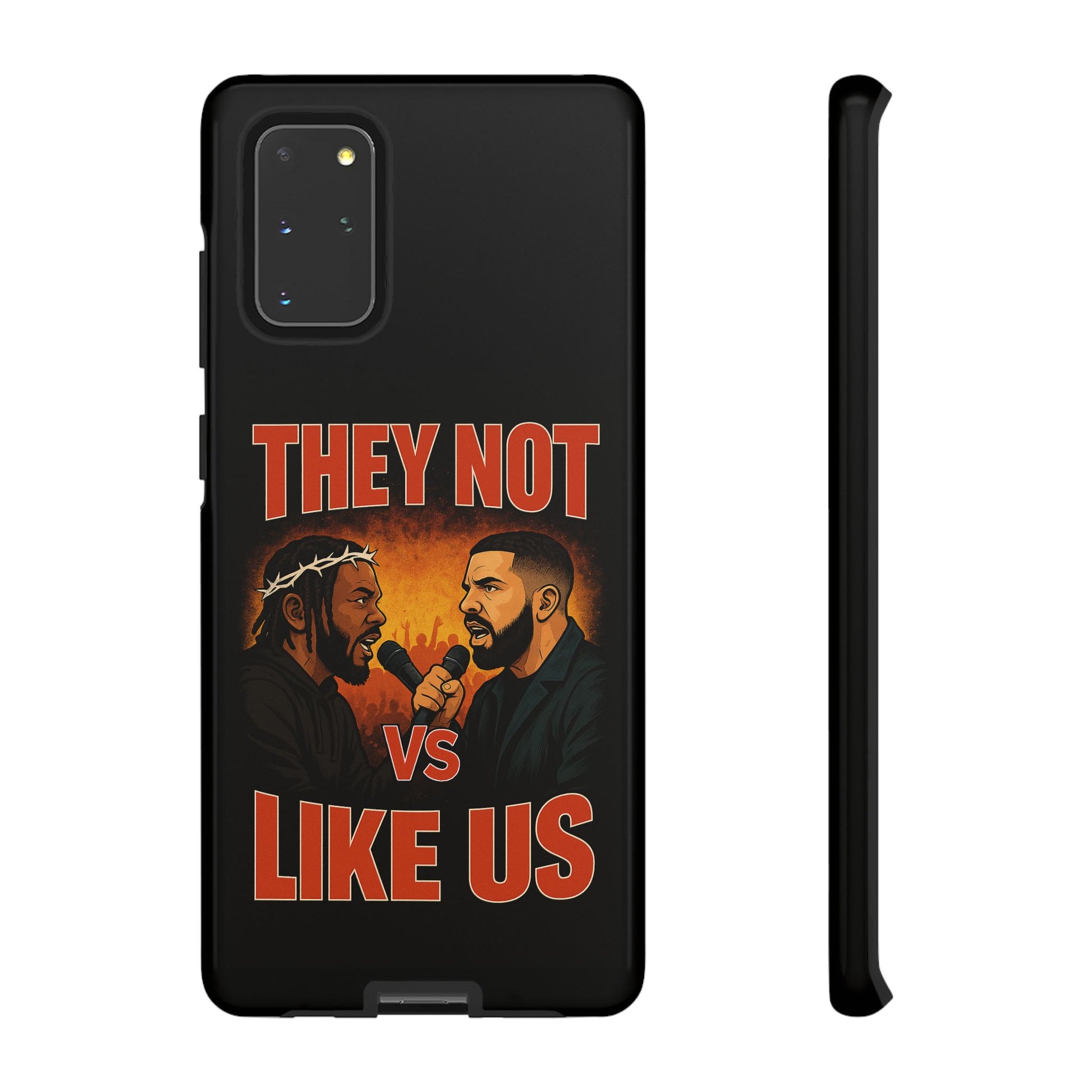 "Tough phone case, durable iPhone cover with funny design, perfect gift for Drake fans.