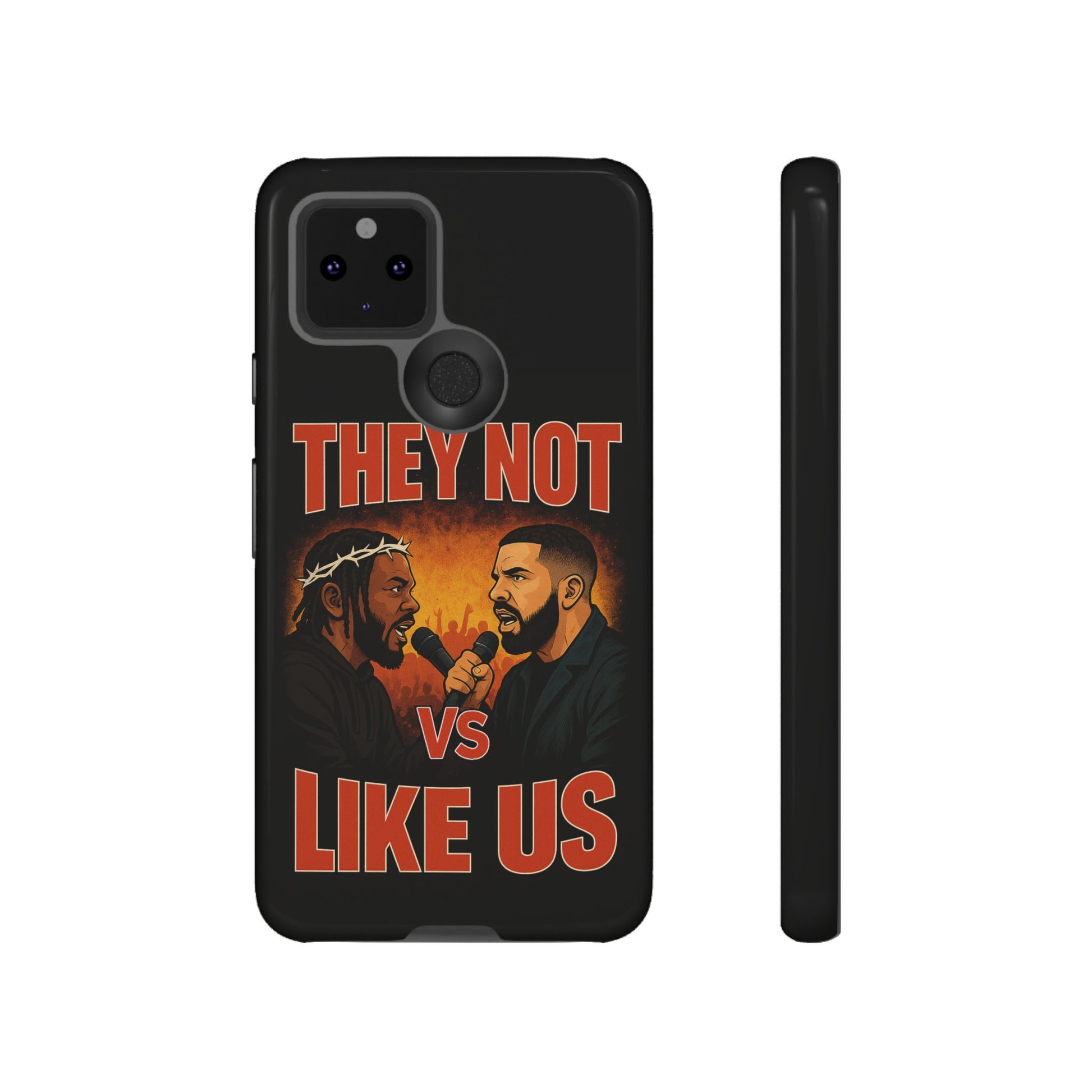 "Tough phone case, durable iPhone cover with funny design, perfect gift for Drake fans.