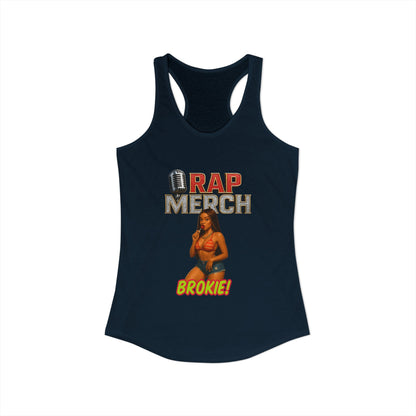 Women's Music-Inspired Racerback Tank, Cool Summer Workout Top, Rap Merch Tee, Casual Streetwear, Gift for Music Lovers, 80s Theme Party Tee