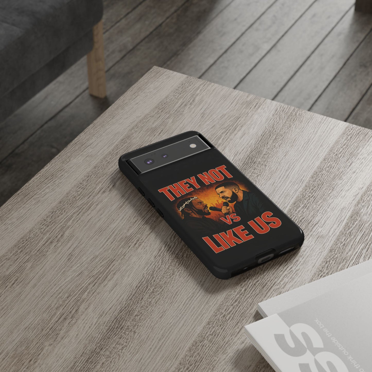 "Tough phone case, durable iPhone cover with funny design, perfect gift for Drake fans.