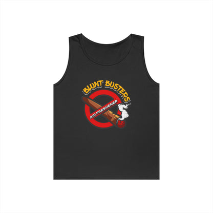 "Blunt Busters unisex heavy cotton tank top, fun summer tee for parties, festivals, and casual wear."