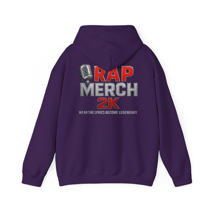 Rap Merch Hooded Sweatshirt, Unisex Rap Hoodie, Music Lover Gift, Cool Streetwear, Hip Hop Fashion, Celebrate Your Passion