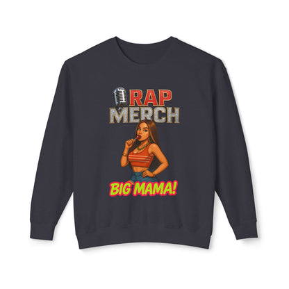 Big Mama Rap Merch Crewneck Sweatshirt, Unisex Lightweight Hoodie, Hip Hop Apparel, Music Lover Gift, Streetwear Fashion