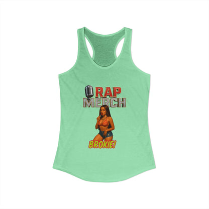 Women's Music-Inspired Racerback Tank, Cool Summer Workout Top, Rap Merch Tee, Casual Streetwear, Gift for Music Lovers, 80s Theme Party Tee