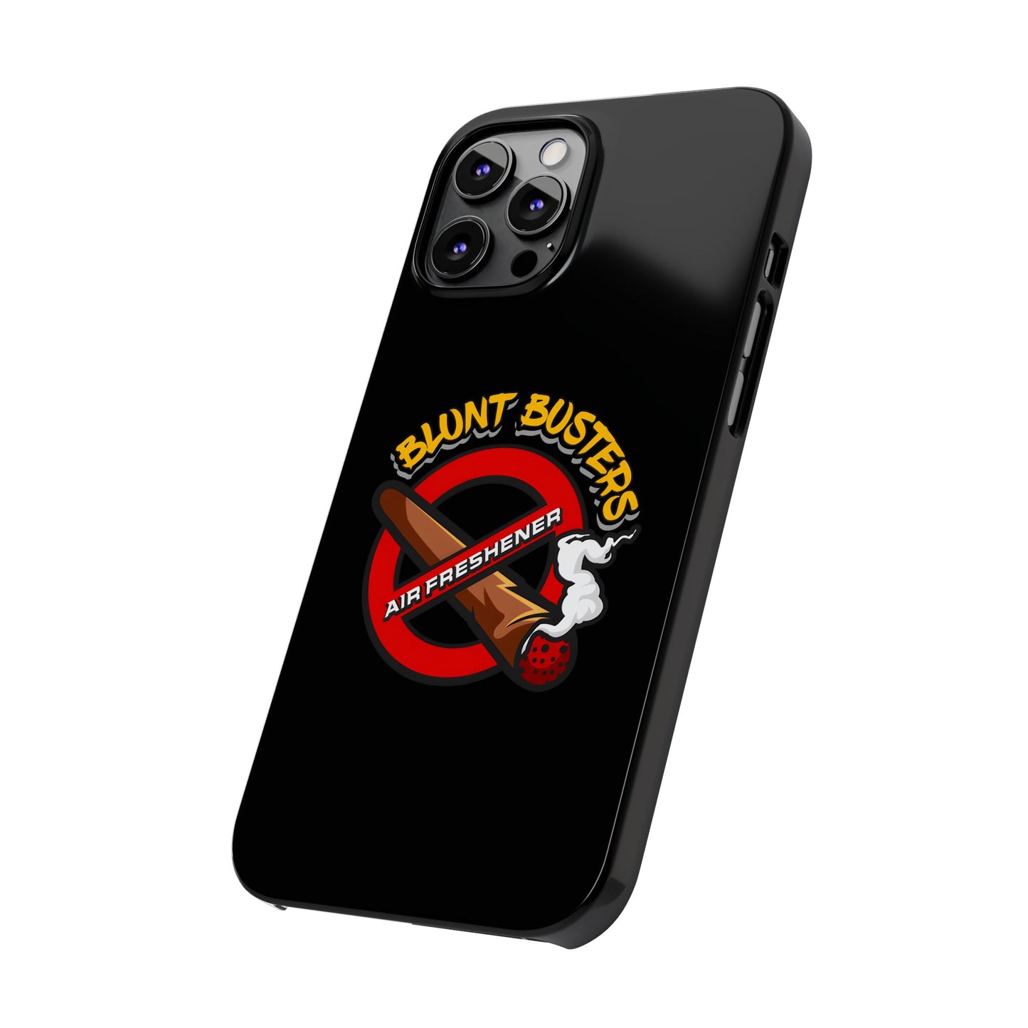 "Slim phone case with Blunt Busters design, trendy protective accessory and fun gift.