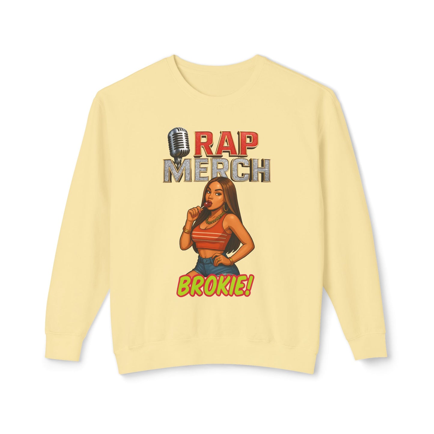 Rap Merch Unisex Crewneck Sweatshirt - Cool Hip-Hop Style, Perfect Gift for Music Lovers, Casual Streetwear, Birthday and Concert Attire