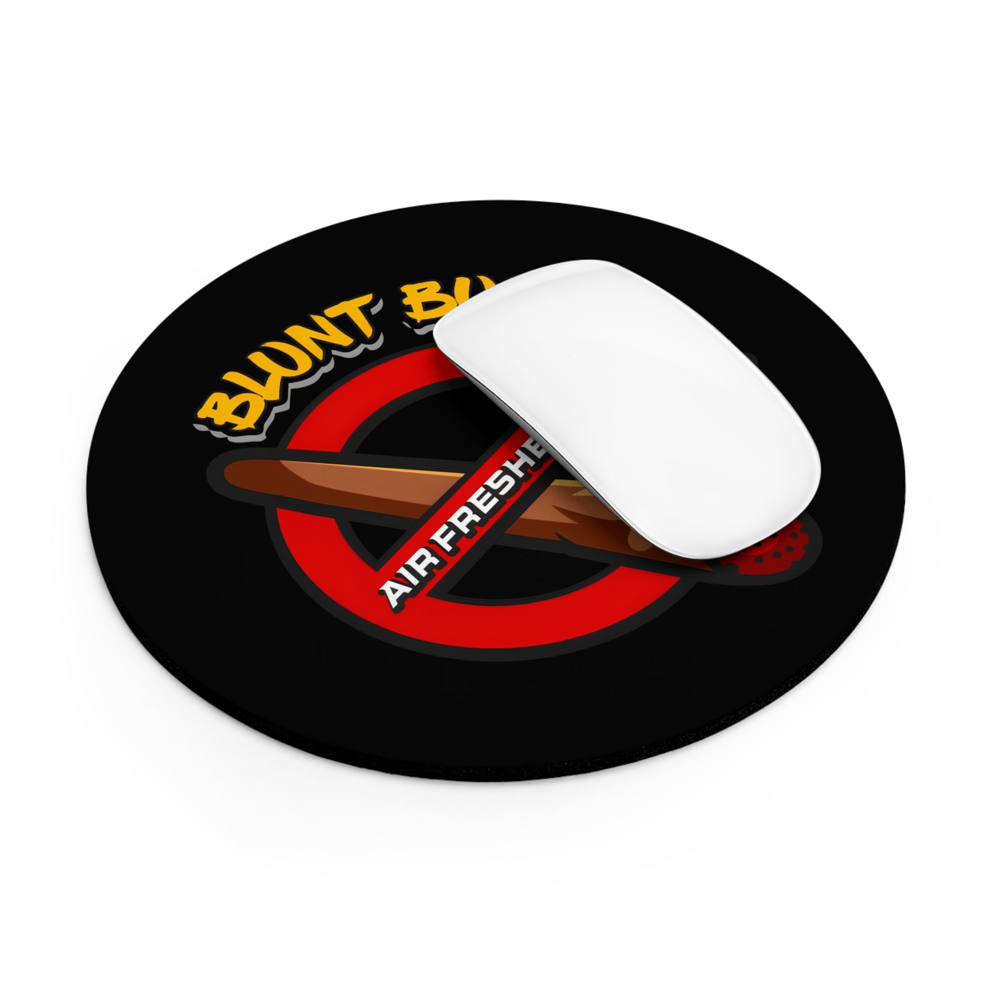 "Mouse pad with printed no smoking sign, fun desk accessory for home or office.