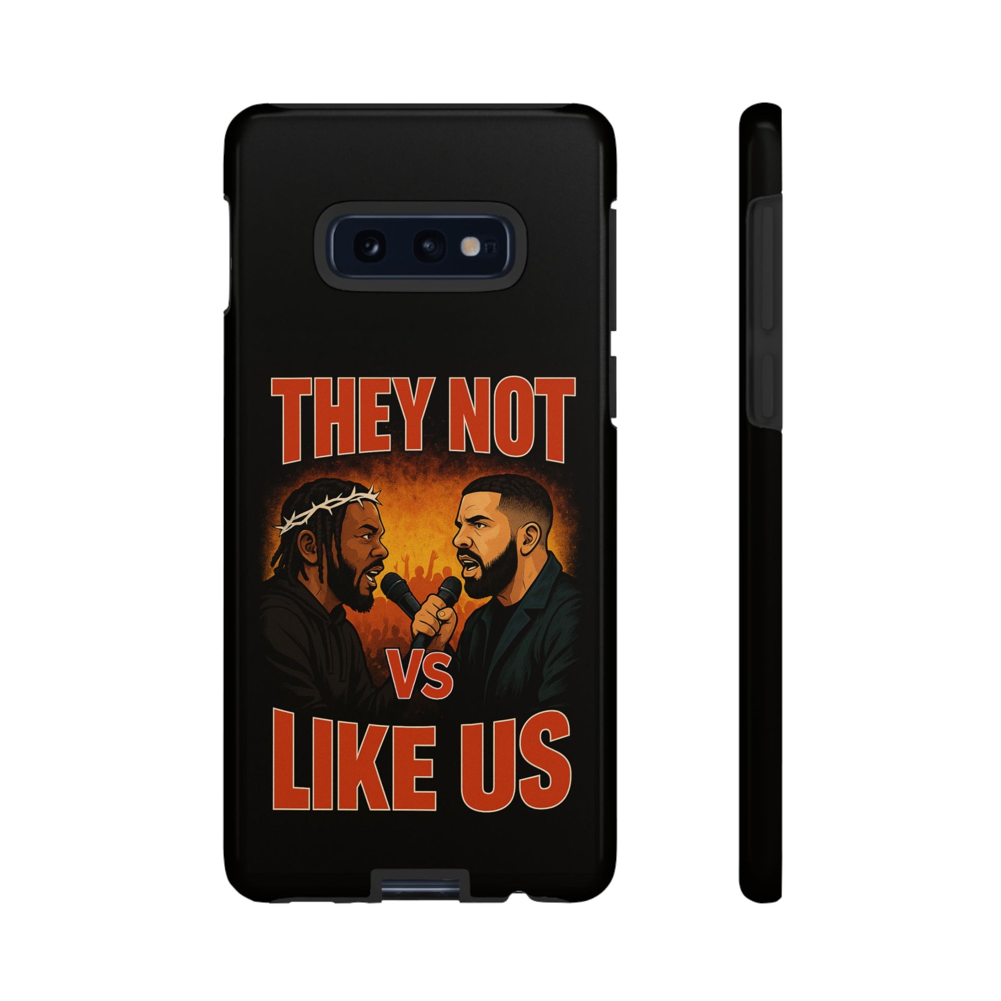 "Tough phone case, durable iPhone cover with funny design, perfect gift for Drake fans.