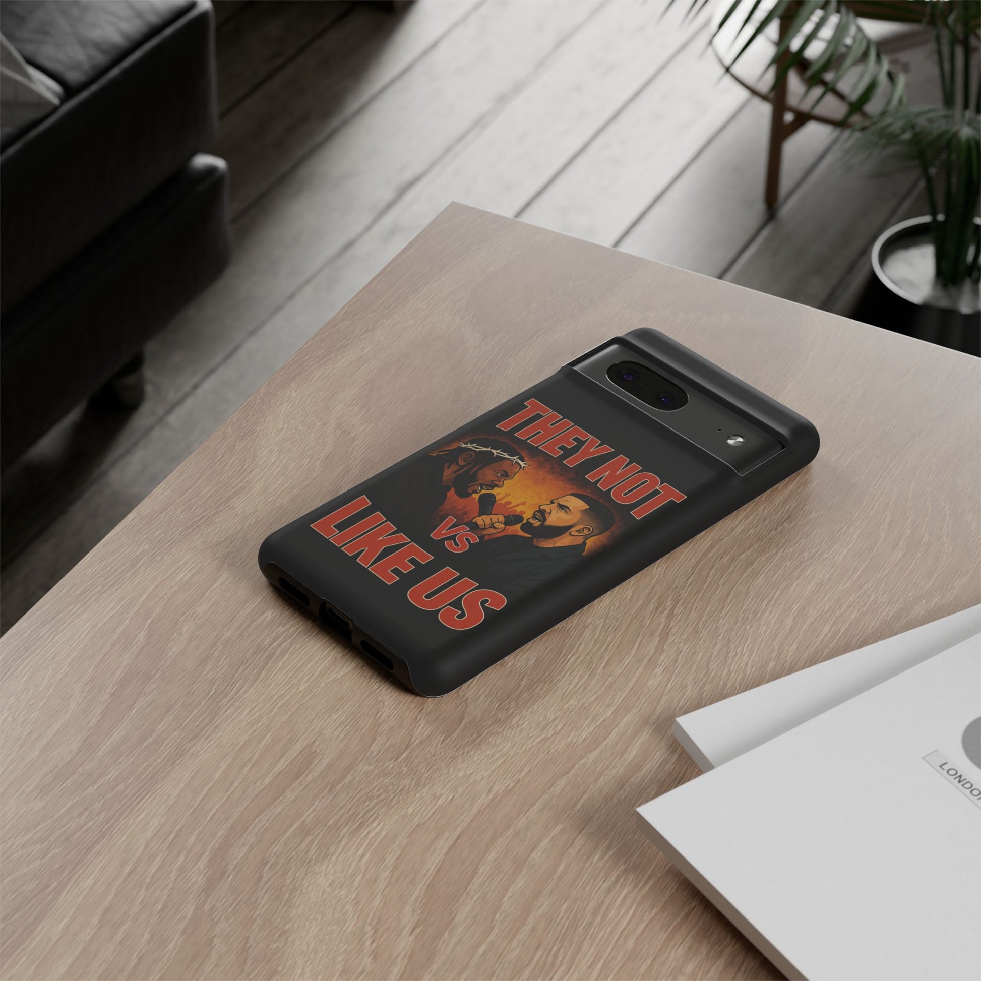 "Tough phone case, durable iPhone cover with funny design, perfect gift for Drake fans.