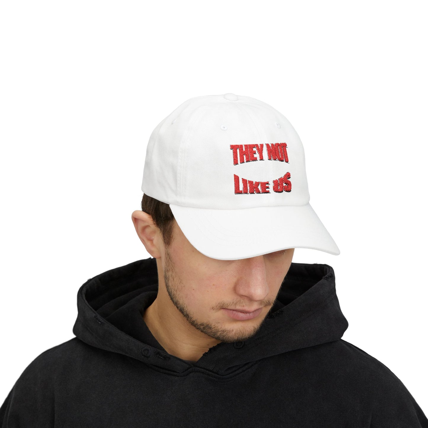 Classic Dad Cap with 'They Not Like Us' Embroidery, Trendy Hat, Adjustable Cap, Fashion Accessory, Gift for Him, Casual Style