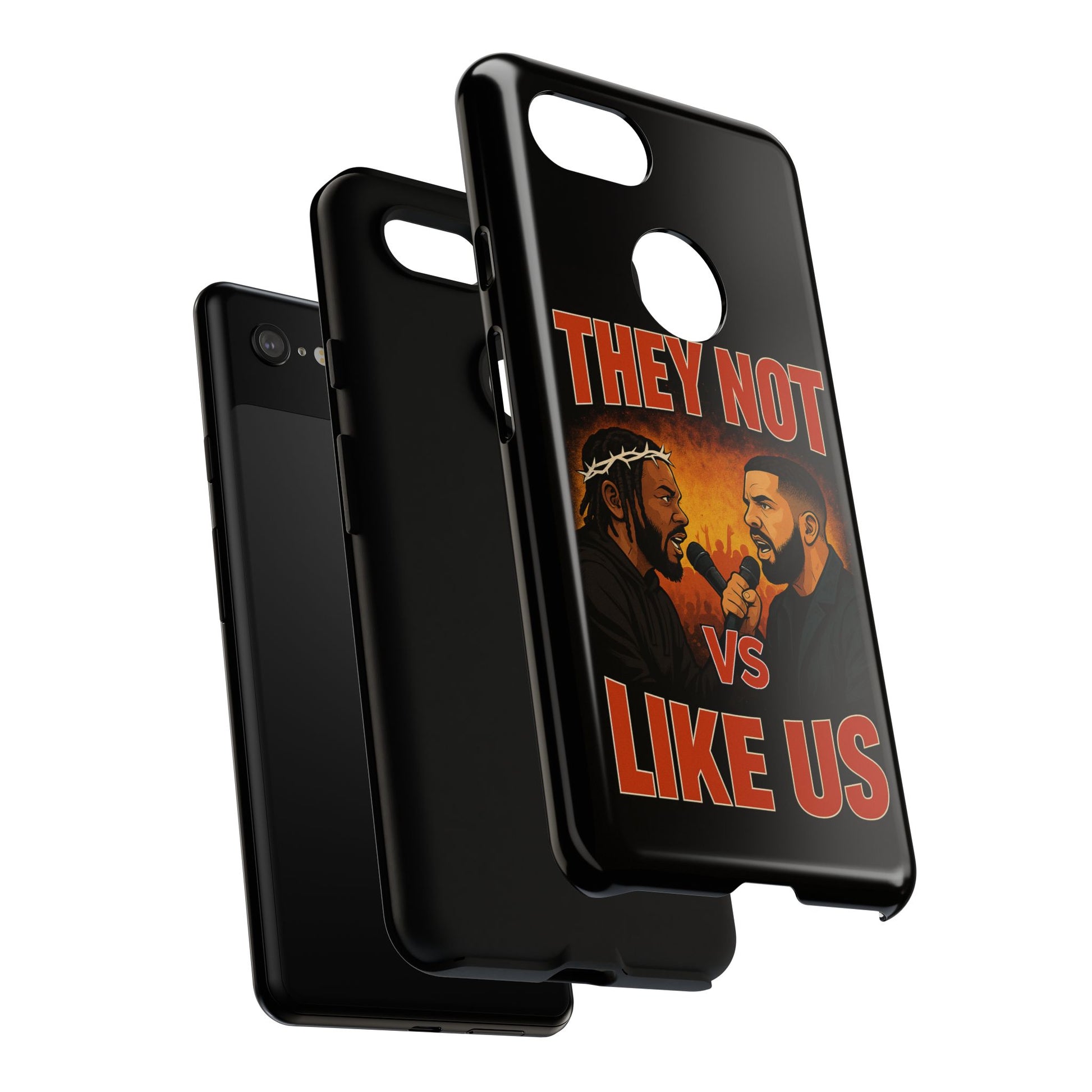 "Tough phone case, durable iPhone cover with funny design, perfect gift for Drake fans.