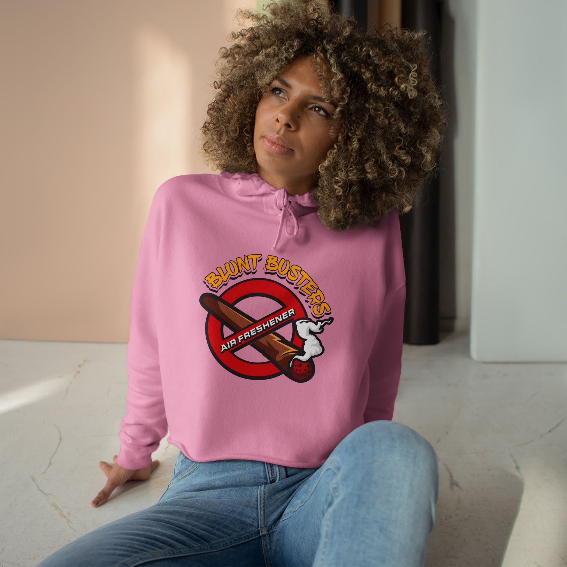 Women’s cropped Ghostbusters hoodie perfect for Halloween